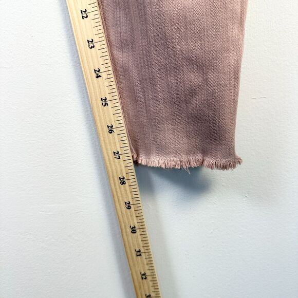 PISTOLA Jeans Women 31 Mauve Dusty Pink Ankle Zip Mid Rise Skinny Raw Frayed Hem - Picture 7 of 11